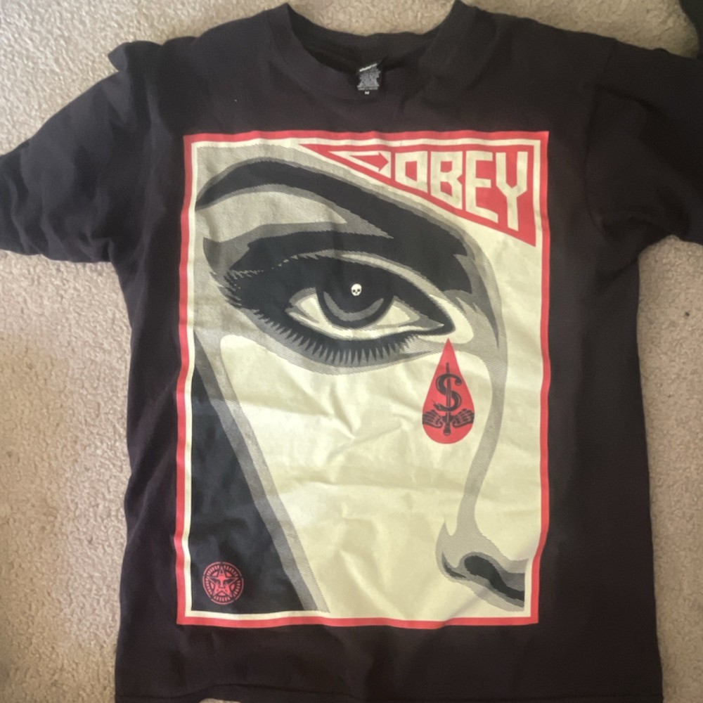 Vintage Obey Graphic Print Art Shirt Mens Medium Street Wear Tee Shepard Fairey