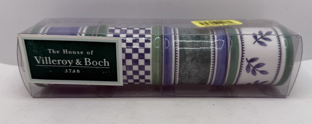 New Old Stock 4 Villeroy & Boch SWITCH 3 Napkin Rings Unused 2”