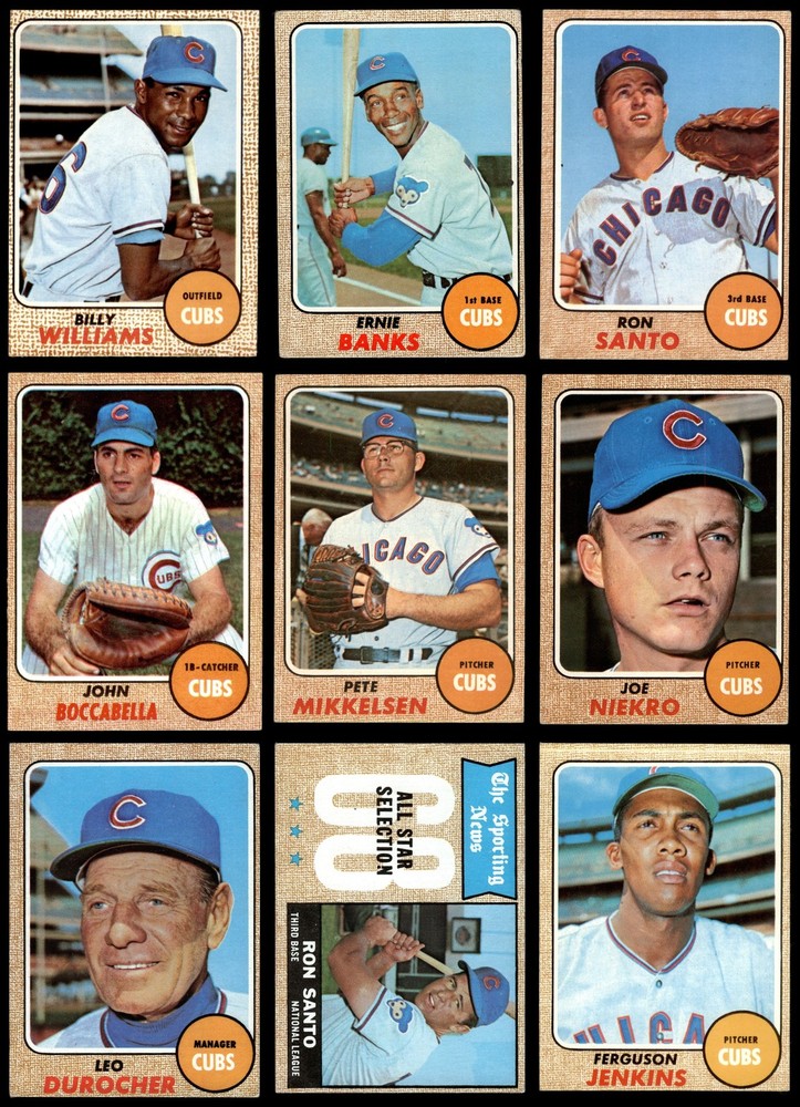1968 Topps Chicago Cubs Team Set 4.5 - VG/EX+ 6990626