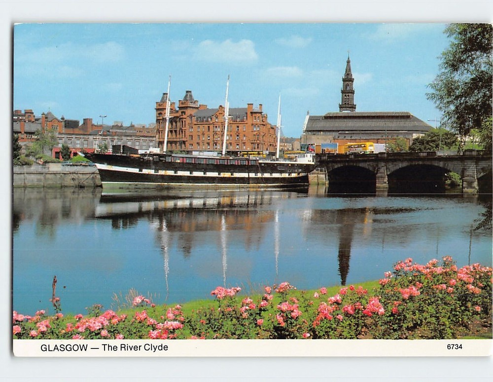 Postcard The River Clyde Glasgow Scotland