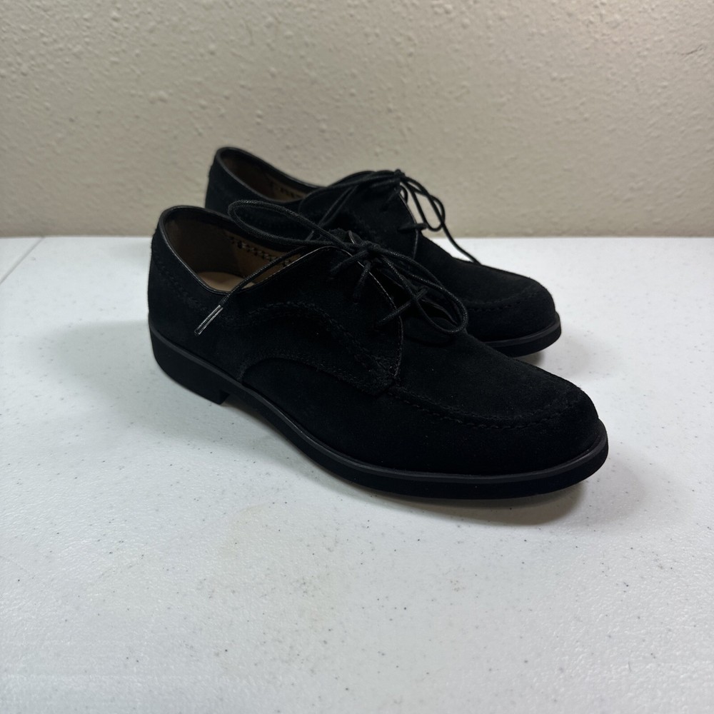Hush Puppies Nineteen Fifty Eight Black Suede Shoes Lace Up Womens 5.5 M  Oxford