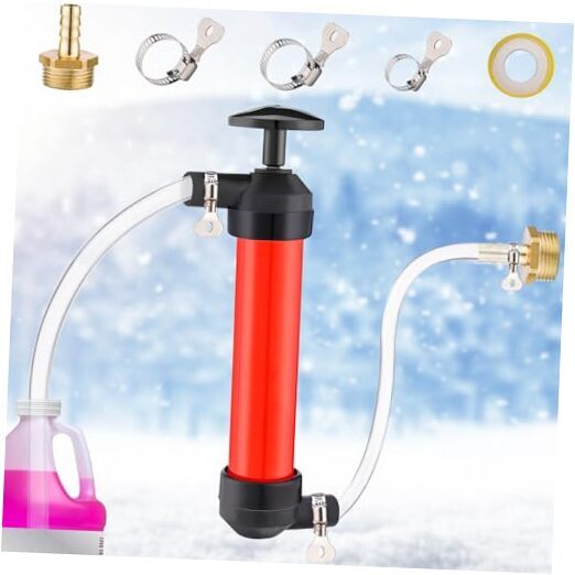 RV Winterizing Antifreeze Pump Kit - Siphon Hand Pump for Camper Trailer Water