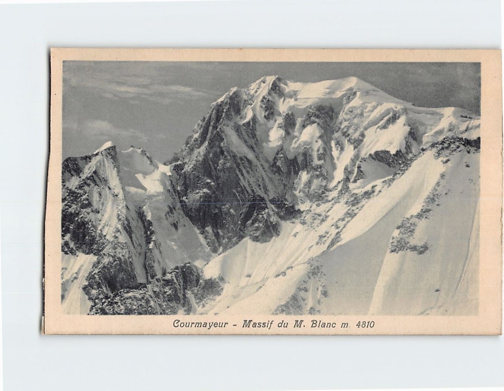 Postcard Massif du M. Blanc Courmayeur Italy