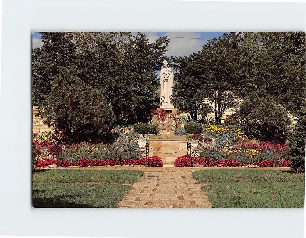 Postcard The Grotto Shrine of the Little Flower Church Royal Oak Michigan USA