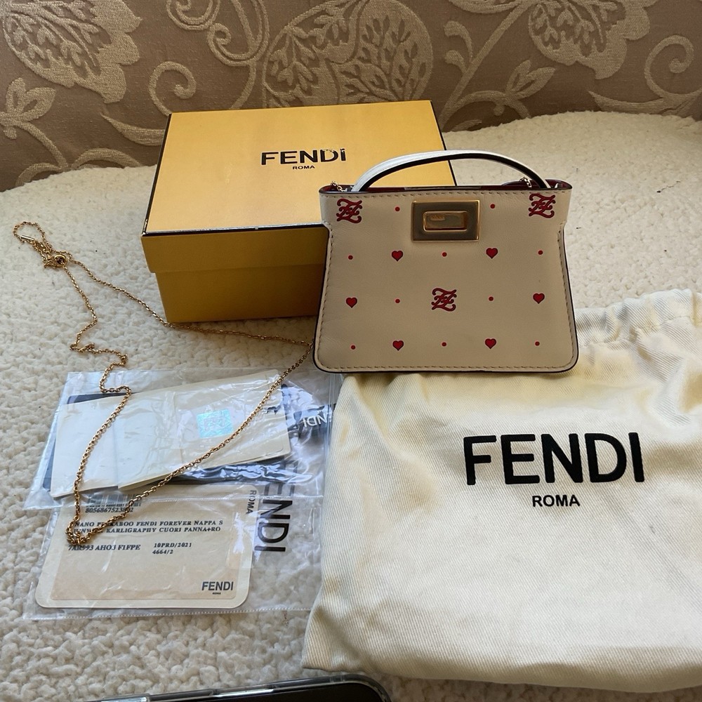 Fendi  Nano Peekaboo  Leather Bag