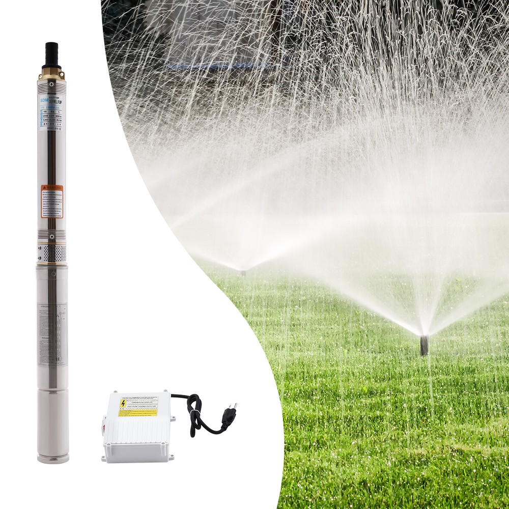 0.33HP Submersible Water Pump Deep Well Pump Stainless Steel For Farm Irrigation