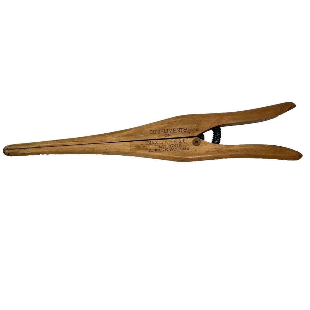 Antique Victorian Primitive Wood Glove Stretcher Clothespins Clip Beauty Hands