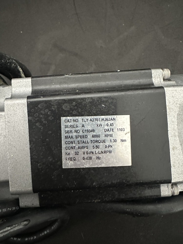 Allen Bradley Tly-A230T-Hj62Aa Kinetix Ac Servo  Motor  6000Rpm