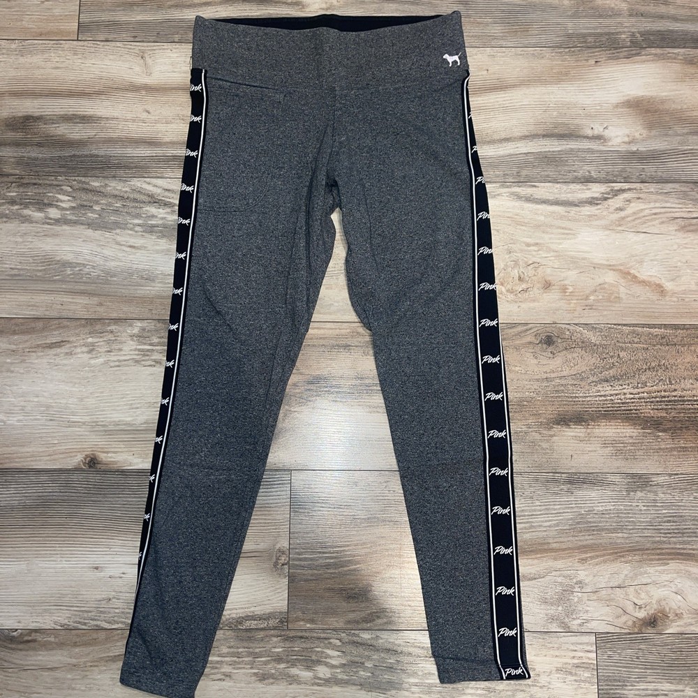 PINK Ultimate By Victoria’s Secret Leggings Yoga Pants Medium Gray Pocket