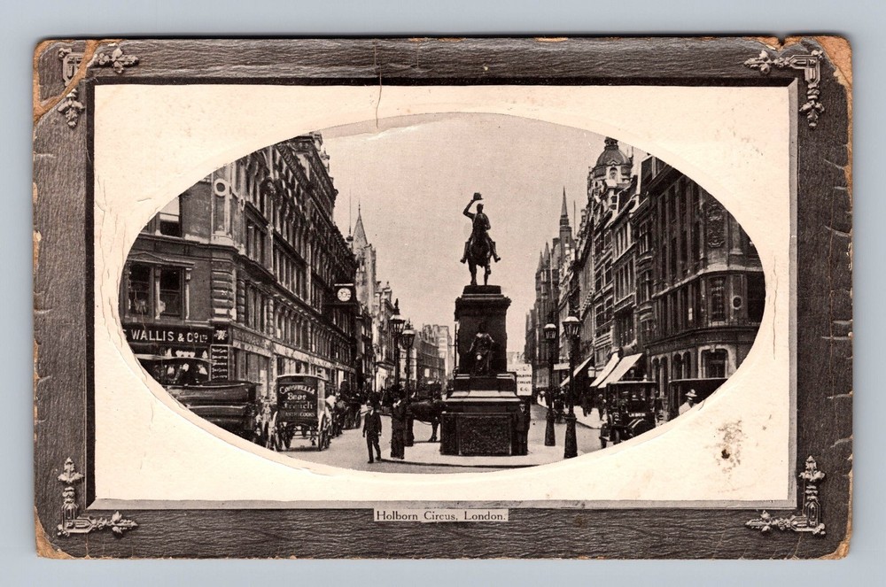 United Kingdom- London Holborn Circus Old Postal Card PC View Vintage Postcard