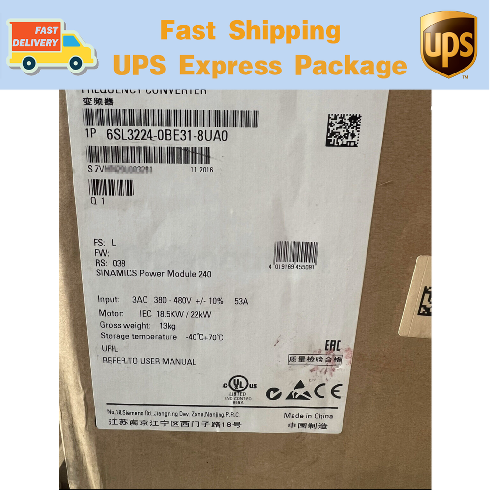 6SL3224-0BE31-8UA0 SIEMENS SINAMICS G120 PM 240 Power Module 6SL32240BE318UA0 GQ