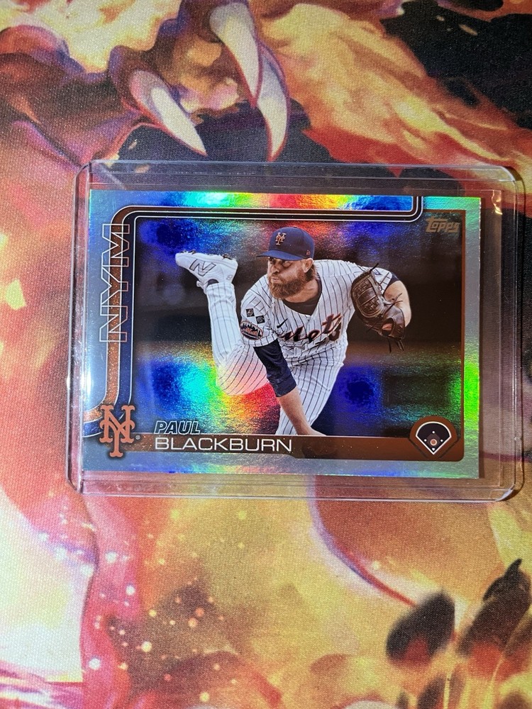 2025 Topps Series 1 Paul Blackburn Rainbow Foil #329 New York Mets Baseball Card