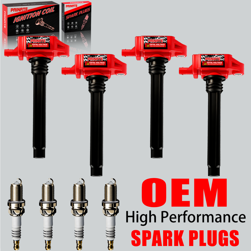 4X OEM High Performance Ignition Coil & Spark Plug For Dodge Dart 2.0L L4 UF648