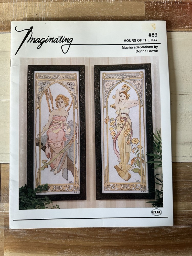 Imaginating Mucha Hours of the Day #89 Cross Stitch Pattern Donna Brown CDA
