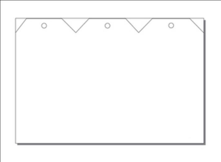 Jumbo 4x8 Hang Tags Di-Cut w Hole 3-Up on 12x8 White Cvr-250 Sheets #12