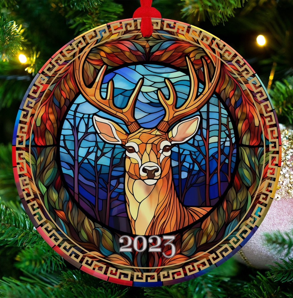 Ceramic Deer Ornament Reindeer Ornament Christmas Decoration Holiday Gift Idea