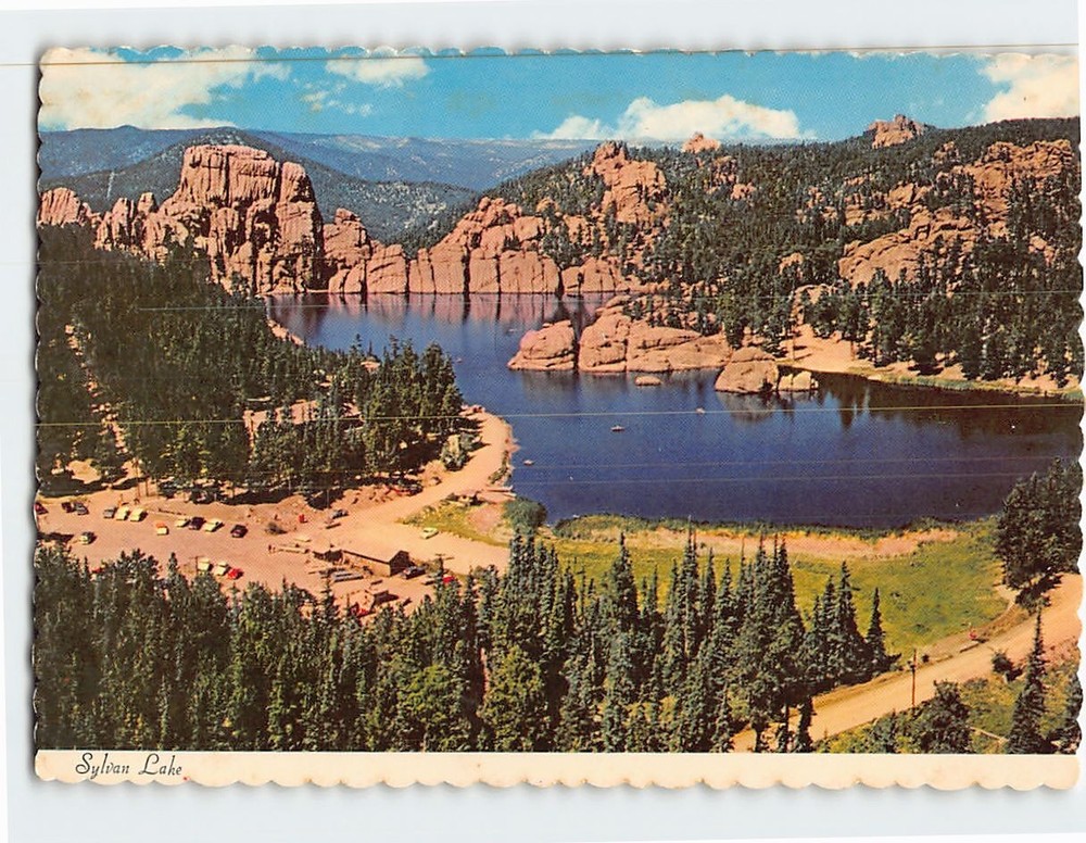 Postcard Sylvan Lake Black Hills South Dakota USA