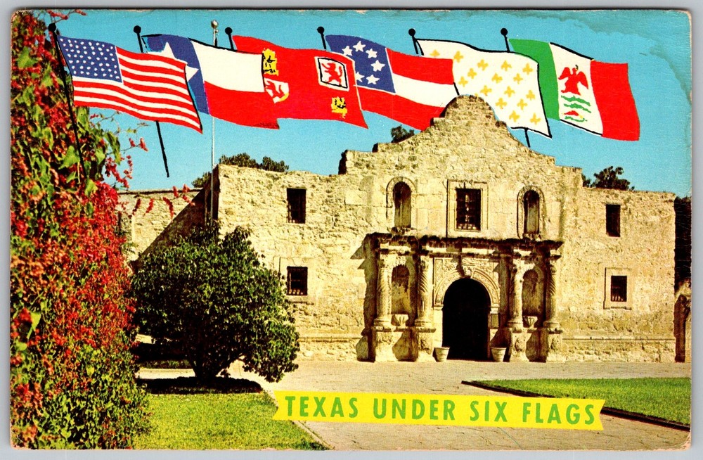 Vtg Postcard Alamo Mission Entrance San Antonio, TX 1950s