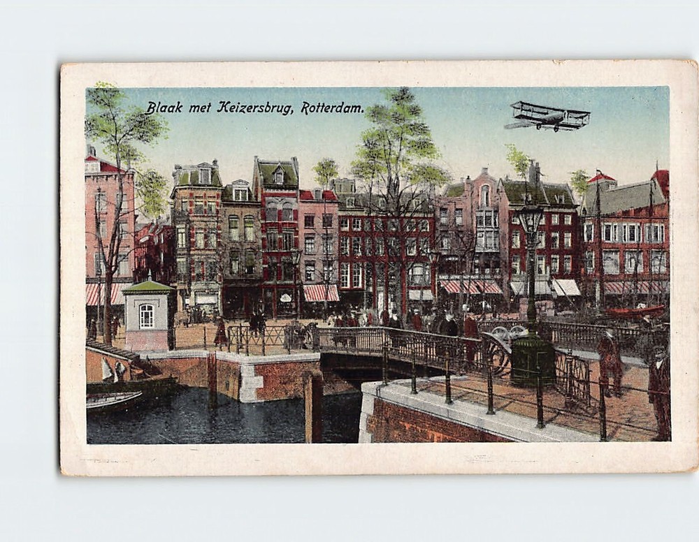 Postcard Blaak with Keizersbrug Rotterdam Netherlands
