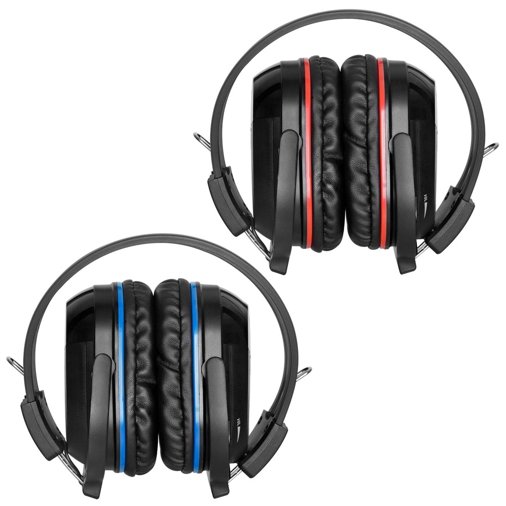 2-Pack IR Wireless Headphones for In-Car TV and Video Audio Listening, 2 Channel