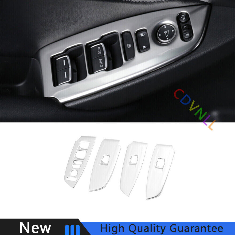 For Honda Accord 10TH 18-2022 Silver Titanium Window Lock Lift Panel Frame Trim