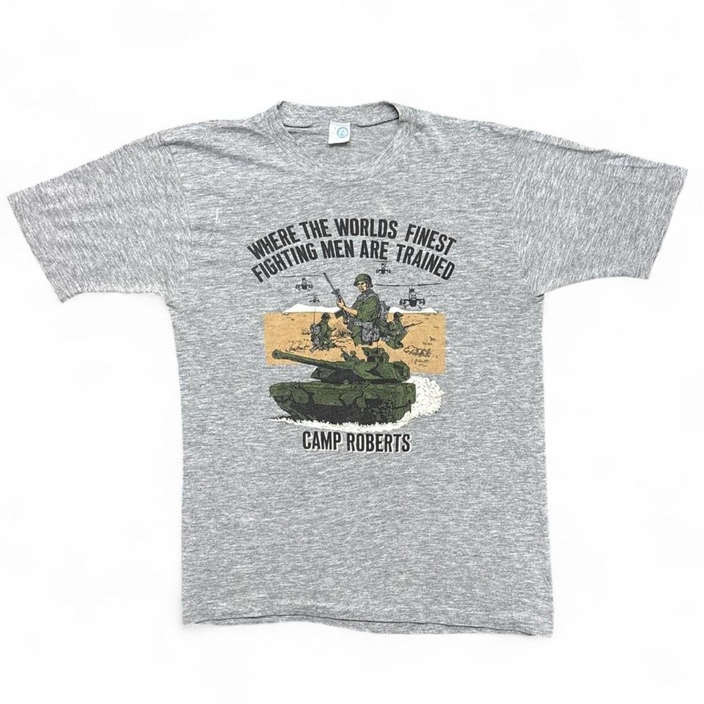 Vintage Army Shirt Mens Large 70s 80s Vietnam Military Camp Robert Single Stitch