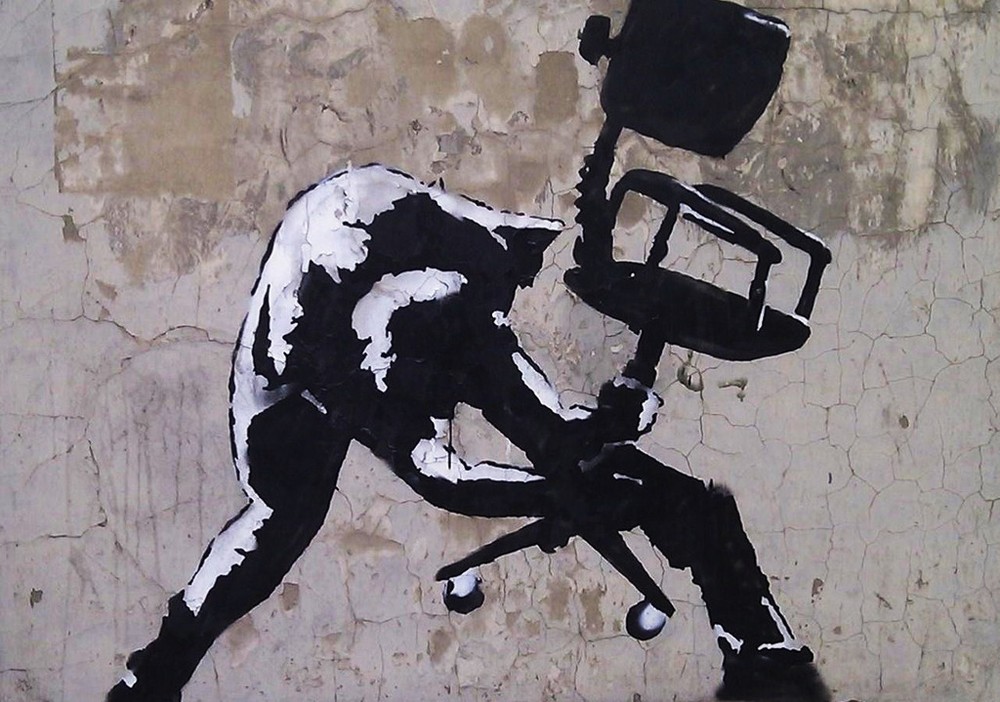 BANKSY STREET ART *FRAMED* CANVAS PRINT London calling clash 18x12