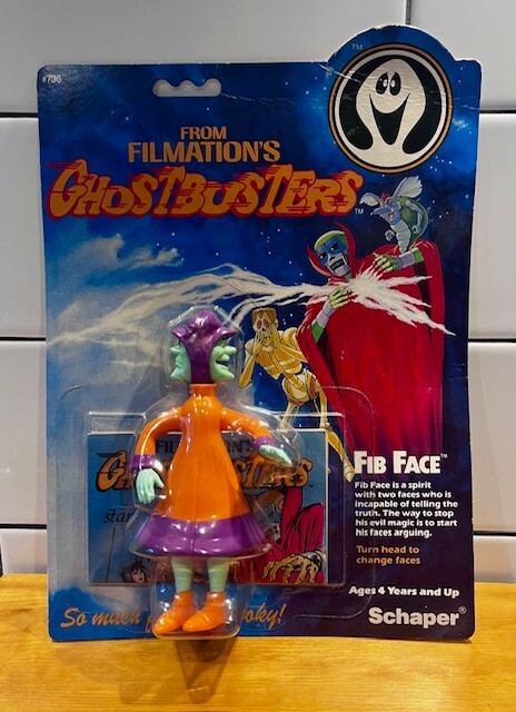 VTG 1986 Filmation Ghostbusters RARE NIB fib face Schaper action figure
