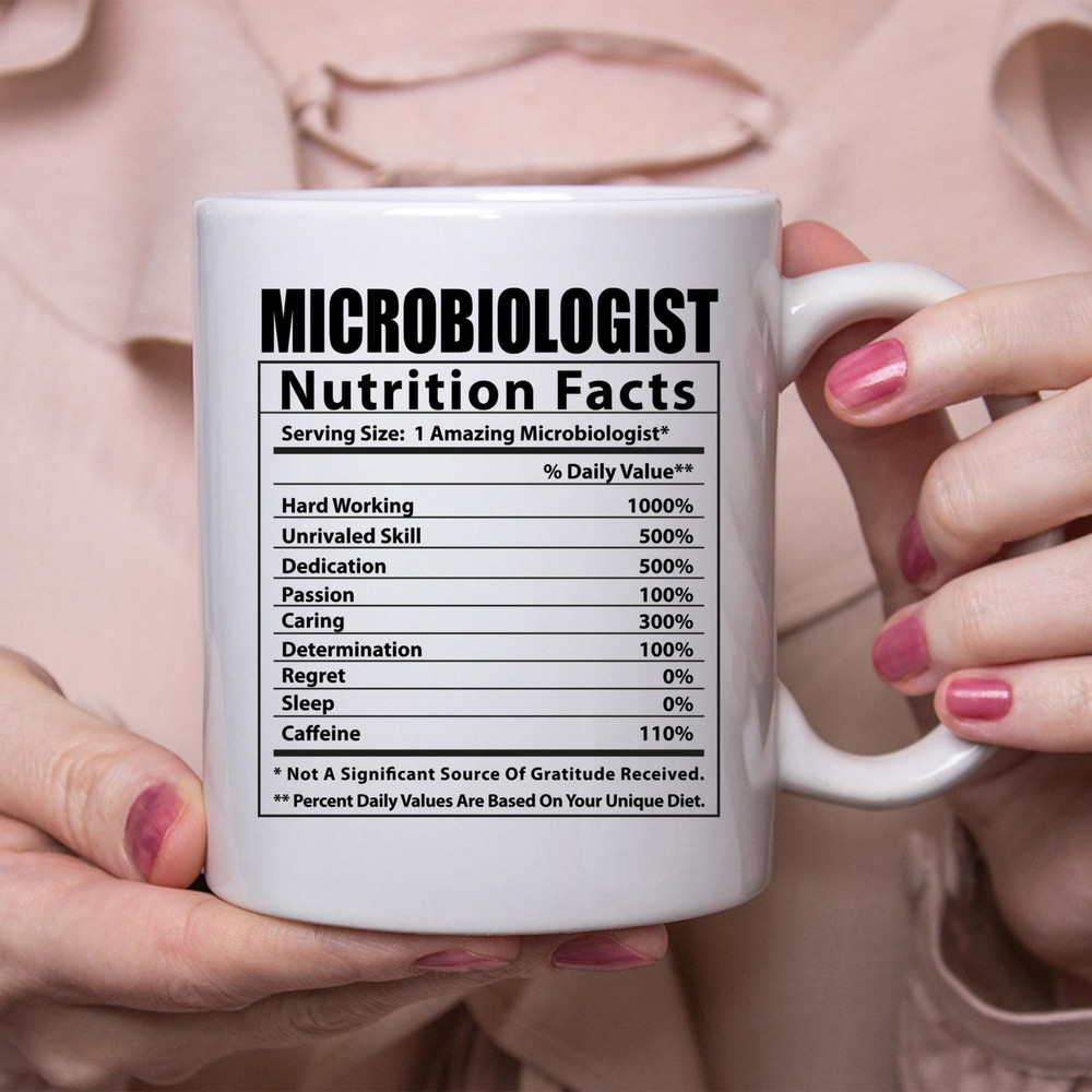 Funny Microbiologist Nutritional Facts White Coffee Mug