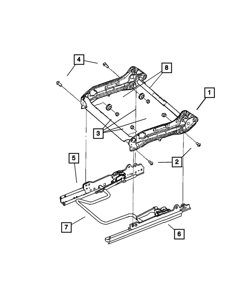 Genuine Mopar Manual Seat Adjuster Driver Inboard 5135226AA