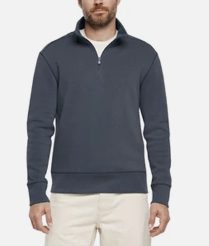 Banana Republic Men's Double Knit 1/4 Zip Pullover Blue Size XL
