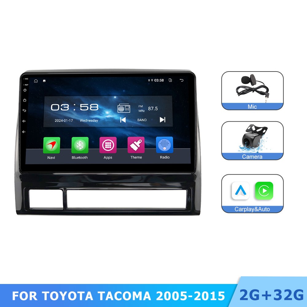 Stereo For Toyota Tacoma 2005-2015 Apple Carplay Android 13.0 Car Radio WiFi GPS