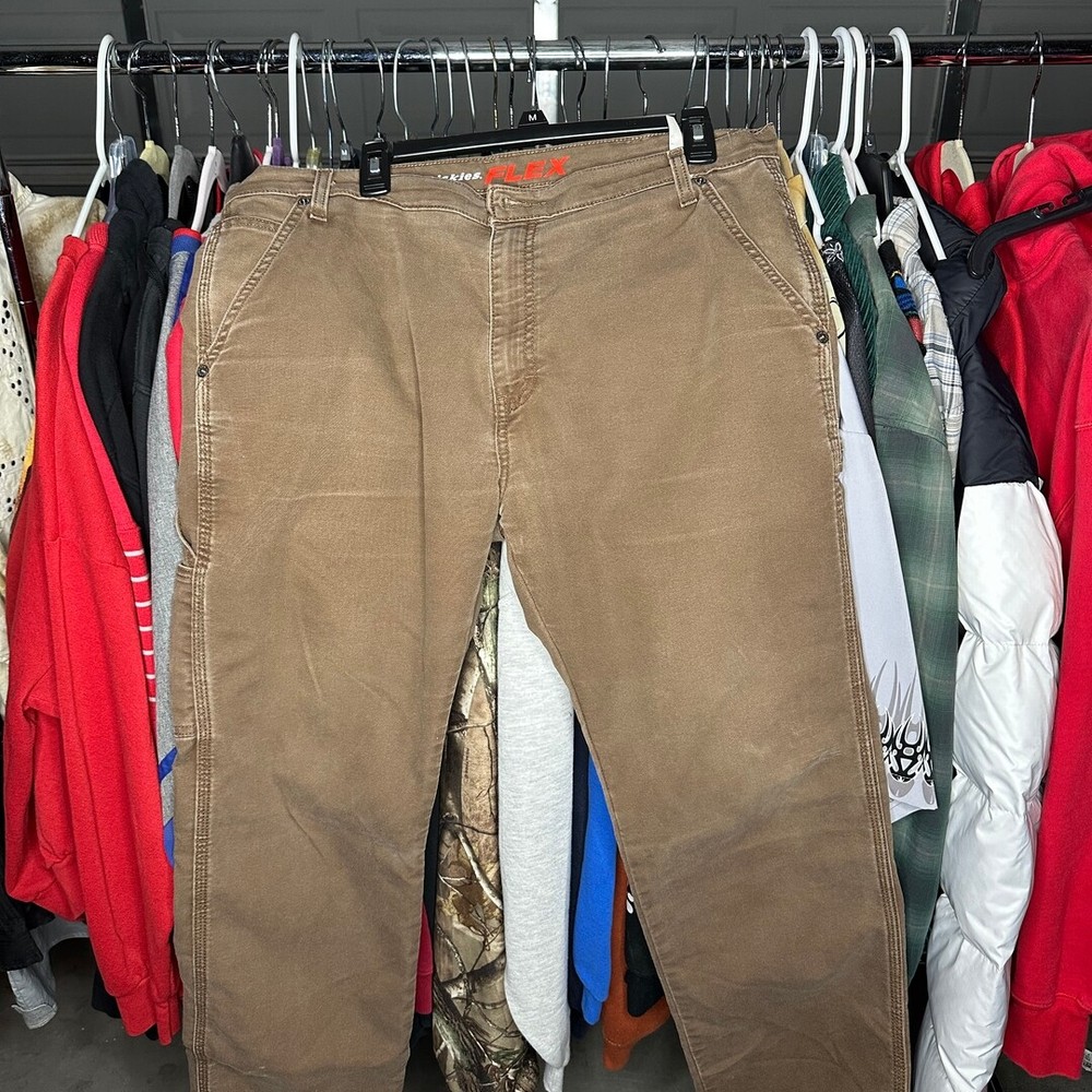 Men's Relaxed Fit Brown Work Pants for Comfort and Durability