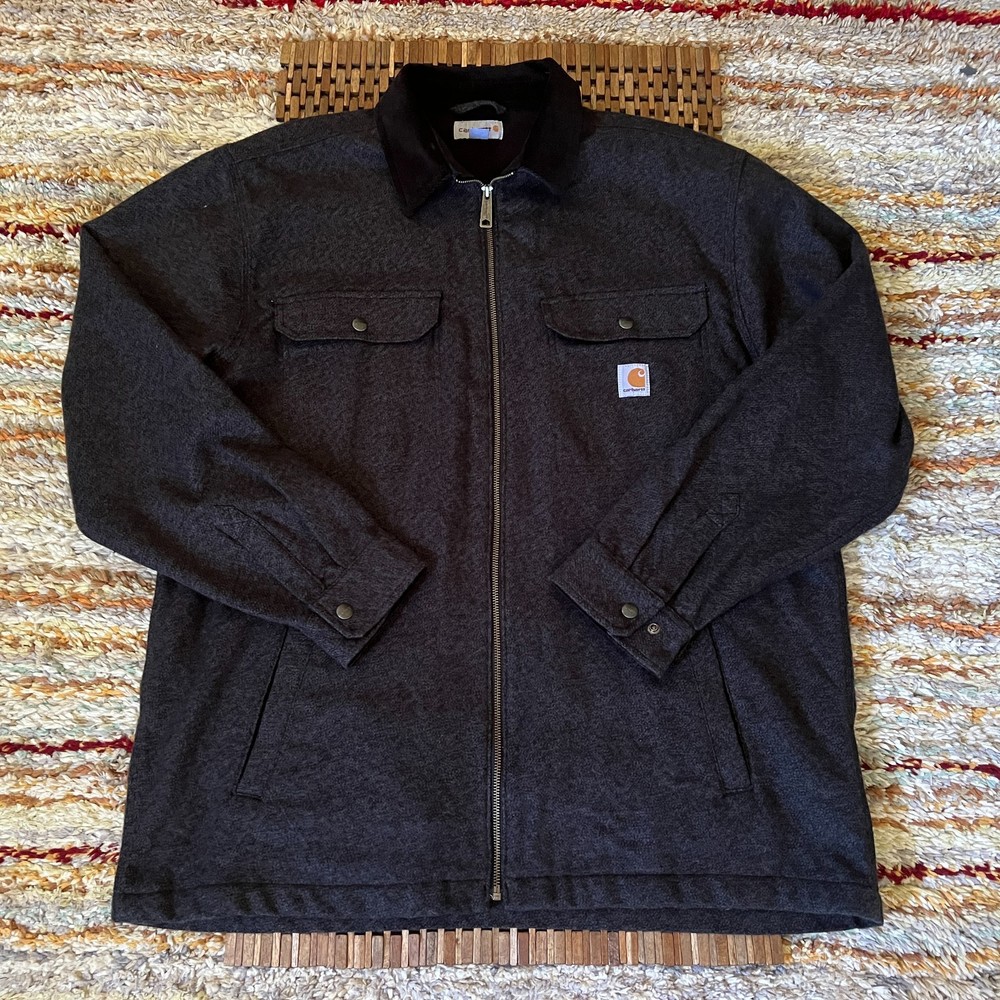Carhartt Heavy Sweater Jacket Full Zip Dark Grey Men's Size XL