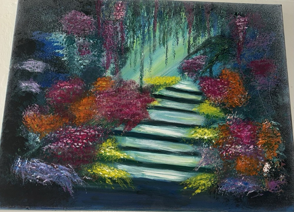 Garden of Eden Painting Original Art Watercolor Painting 8x10 Signed Artwork
