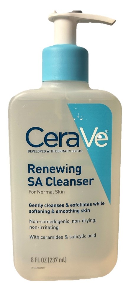 CeraVe SA Cleanser with Salicylic Acid & Hyaluronic Acid for Smooth Skin 8 oz-image