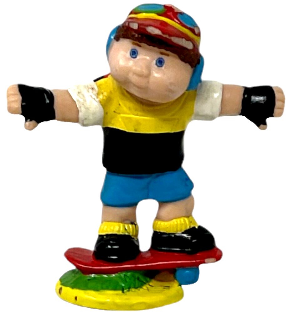 Vintage 1997 Cabbage Patch Kid Boy Doll Mini Vinyl Skateboard Figure 2 Inch