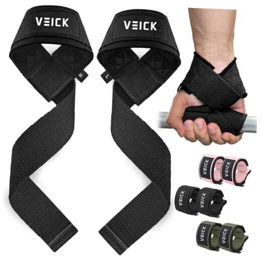 Weight Lifting Wrist Straps for Weightlifting Hand Wraps for Weight Black