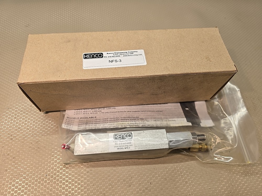 KENCO NFS-3 No Flow Safety Switch For Engine Lubrication Failure Protection