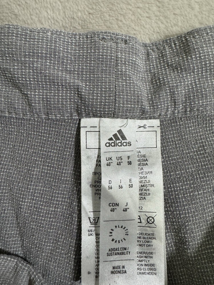 Adidas Ultimate 365 Golf Shorts Men's Size 40 Gray Flat Front Bermuda Textured