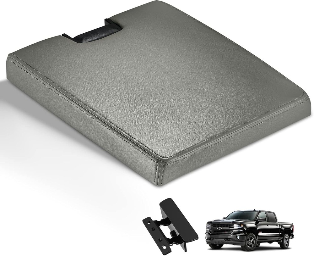 Center Console Lid Armrest Cover Fit For 2007-2014 GMC Sierra 2500 3500 HD