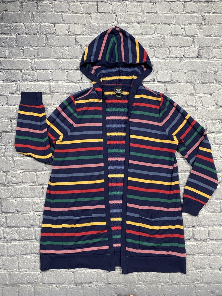 Her Universe Doctor Who Rainbow Striped Hooded Cardigan Plus Size 1 Novelty READ