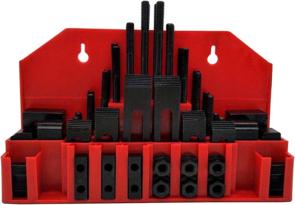 58Pc T-Slot Clamping Kit Mill Machinist Set Table Slots: 1/2
