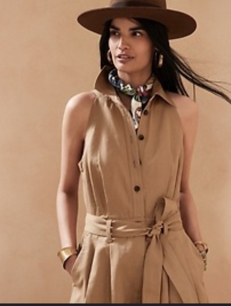 Banana Republic Sleeveless Halter Camp Romper Size 0