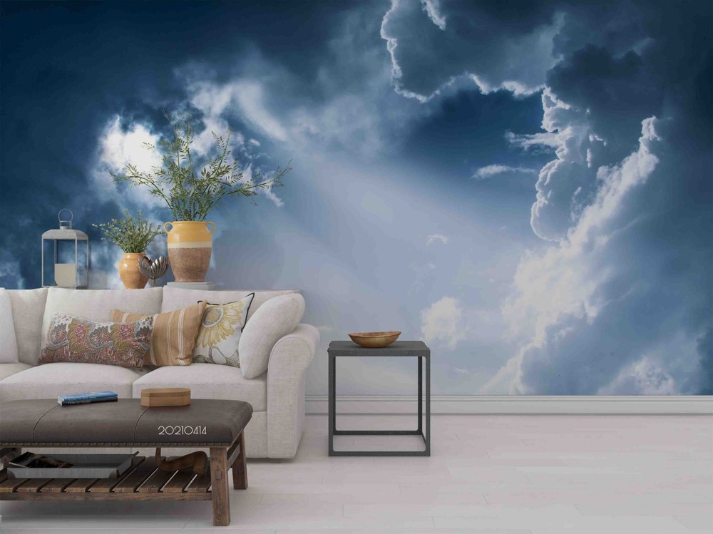 3D Sky Clouds Sunshine Landscape Wall Murals Wallpaper Murals Wall Sticker