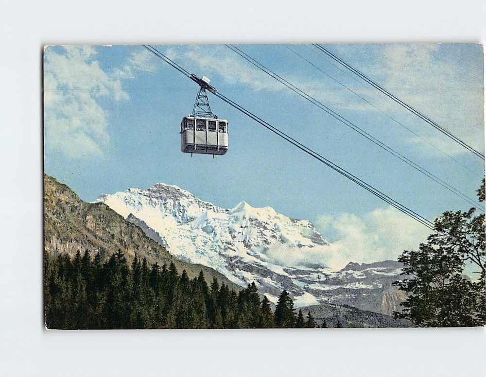 Postcard Luftseilbahn Wengen-Männlichen Switzerland