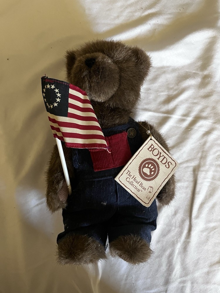 Boyds Ike Glorybear Fully Jointed Plush Bear The Head Bean Collection