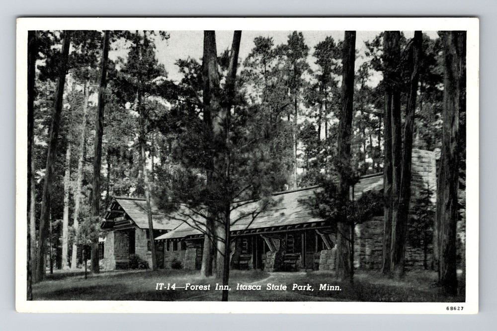Itasca State Park MN-Minnesota, Forest Inn, Outside, Vintage Postcard