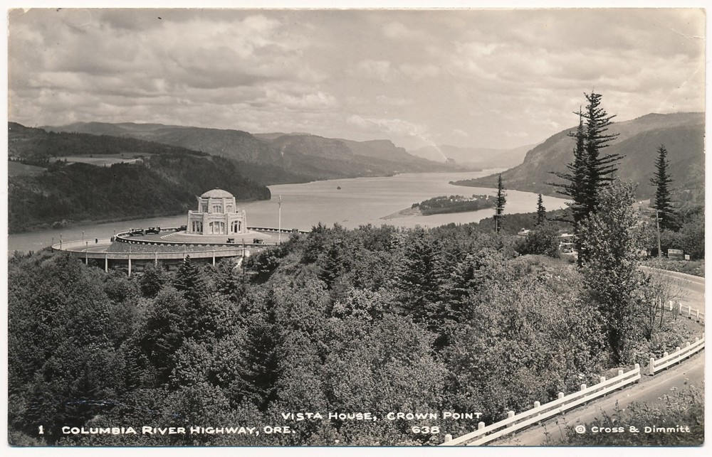 Vista House, Crown Point, Columbia River Highway, Oregon ca.1930 RPPC