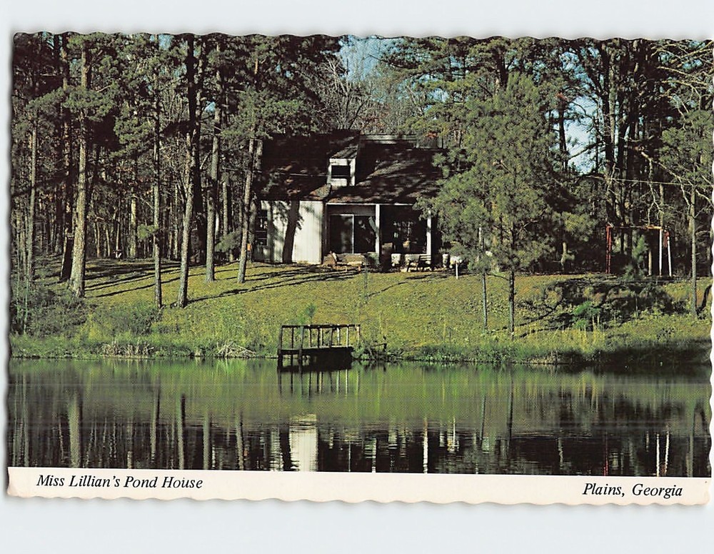 Postcard Miss Lillians Pond House Plains Georgia USA